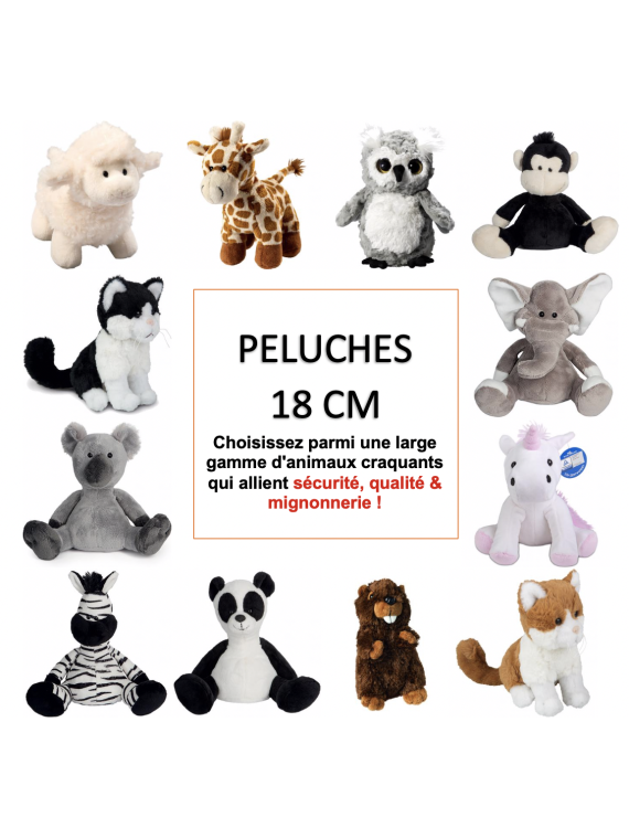 Choix de peluches de 18 cm