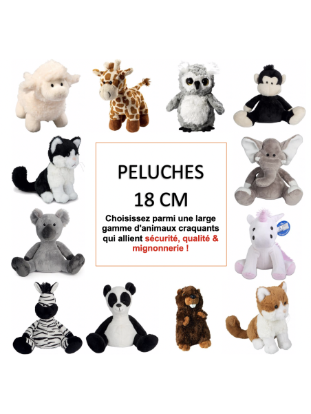 Choix de peluches de 18 cm