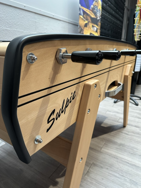 Baby-Foot Sulpie Evolution naturel mat, pieds bois