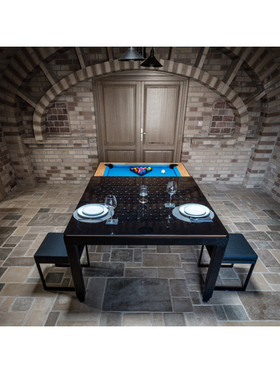 Billard FusionTables avec plateau en verre trempé personnalisé