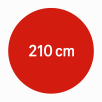 210 cm